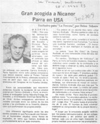 Gran acogida a Nicanor Parra en USA. Gran acogida a Nicanor Parra en USA.