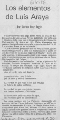 Los elementos de Luis Araya Los elementos de Luis Araya