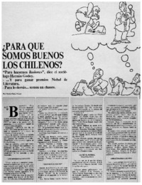 Para qué somos buenos los chilenos? Para qué somos buenos los chilenos?