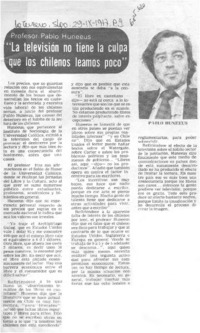 "La Televisión no tiene la culpa que los chilenos leamos poco". "La Televisión no tiene la culpa que los chilenos leamos poco".