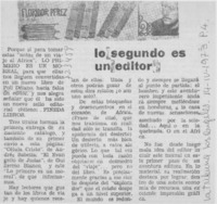 Lo segundo es un editor Lo segundo es un editor