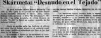 Skármeta: "Desnudo en el tejado". Skármeta: "Desnudo en el tejado".