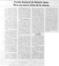 Premio Nacional de Historia lanzó libro con nueva visión de la colonia Premio Nacional de Historia lanzó libro con nueva visión de la colonia