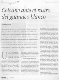 Coloane ante el rastro del guanaco blanco Coloane ante el rastro del guanaco blanco