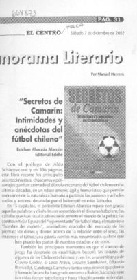 "Secretos de camarín, intimidades y anécdotas del futbol chileno" "Secretos de camarín, intimidades y anécdotas del futbol chileno"