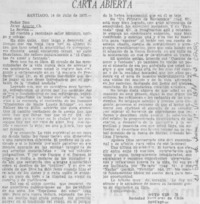 Carta abierta Carta abierta