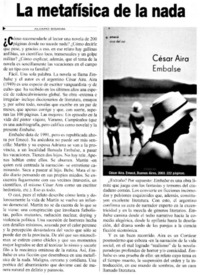 La Metafísica de la nada La Metafísica de la nada
