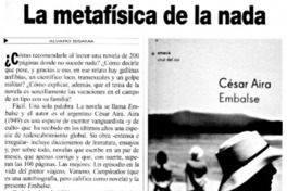 La Metafísica de la nada La Metafísica de la nada