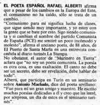 El Poeta español Rafael Alberti. El Poeta español Rafael Alberti.