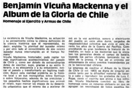 Benjamín Vicuña Mackenna y el album de la gloria de Chile Benjamín Vicuña Mackenna y el album de la gloria de Chile