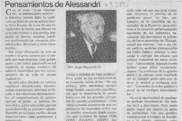 Pensamientos de Alessandri Pensamientos de Alessandri