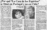 En Alemania estrenarán "La casa de los espíritus" En Alemania estrenarán "La casa de los espíritus"