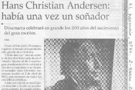 Hans Christian Andersen: había una vez un soñador Hans Christian Andersen: había una vez un soñador