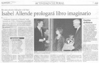 Isabel Allende prologará libro imaginario Isabel Allende prologará libro imaginario