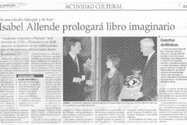 Isabel Allende prologará libro imaginario Isabel Allende prologará libro imaginario