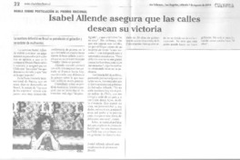 Isabel Alende asegura que las calles desean su victoria Isabel Alende asegura que las calles desean su victoria