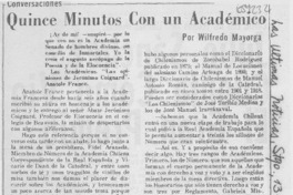 Quince minutos con un académico Quince minutos con un académico