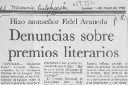 Denuncias sobre premios literarios. Denuncias sobre premios literarios.