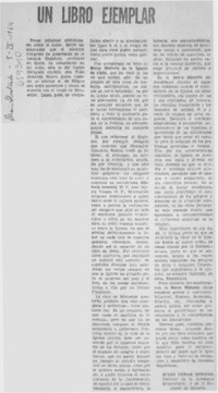 Un libro ejemplar Un libro ejemplar
