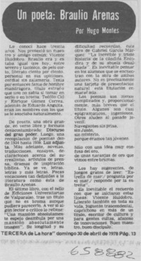Un poeta, Braulio Arenas Un poeta, Braulio Arenas