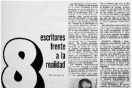 8 escritores frente a la realidad 8 escritores frente a la realidad