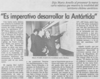 "Es imperativo desarrollar la Antártida". "Es imperativo desarrollar la Antártida".