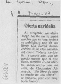 Oferta navideña. Oferta navideña.