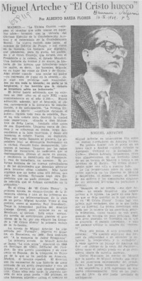 Miguel Arteche y "El Cristo hueco" Miguel Arteche y "El Cristo hueco"