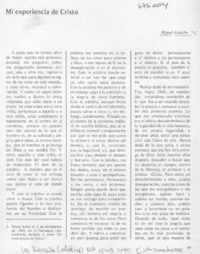 Mi experiencia de Cristo. Mi experiencia de Cristo.