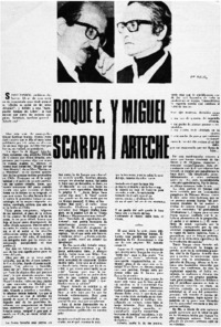 Roque E. Scarpa y Miguel Arteche Roque E. Scarpa y Miguel Arteche