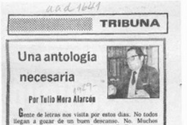 Una antología necesaria Una antología necesaria
