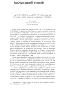Apuntación al margen de Tiempo de la muerte súbita de Malva Marina Vásquez Apuntación al margen de Tiempo de la muerte súbita de Malva Marina Vásquez