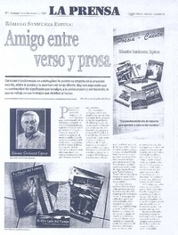 Amigo entre verso y prosa Amigo entre verso y prosa