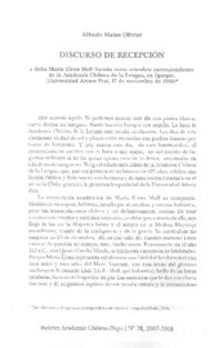 Discurso de recepción Discurso de recepción