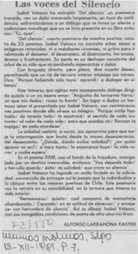 Las voces del silencio Las voces del silencio