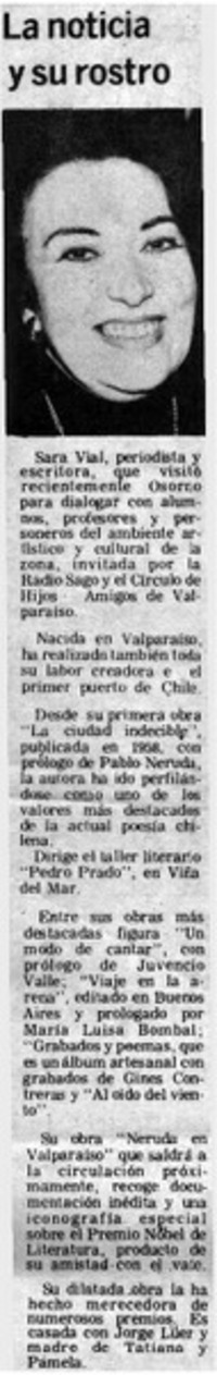 La noticia y su rostro. La noticia y su rostro.