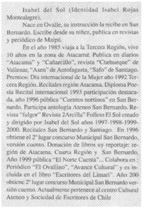 Biografía : Isabel del Sol Biografía : Isabel del Sol