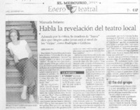Habla la revelación del teatro local Habla la revelación del teatro local