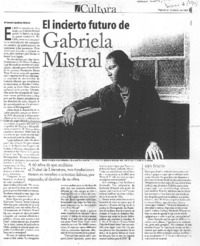 El incierto futuro de Gabriela Mistral El incierto futuro de Gabriela Mistral