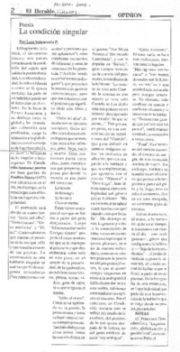 La condición singular La condición singular