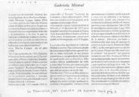 Gabriela Mistral Gabriela Mistral