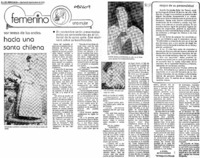 Hacia una santa chilena. Hacia una santa chilena.