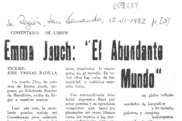 Emma Jauch: "El abundante mundo" Emma Jauch: "El abundante mundo"