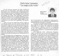 Gabriela Lezaeta: "La segunda vida" Gabriela Lezaeta: "La segunda vida"
