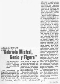 Gabriela Mistral, genio y figura Gabriela Mistral, genio y figura