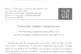 Feminismo, género y diferencia(s) Feminismo, género y diferencia(s)