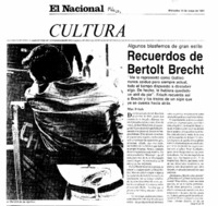Recuerdos de Bertold Bercht Recuerdos de Bertold Bercht