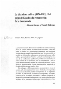 La Dictadura militar (1976-1983). Del golpe de Estado a la restauración de la democracia La Dictadura militar (1976-1983). Del golpe de Estado a la restauración de la democracia