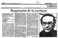 Respiraicón de la escritura Respiraicón de la escritura
