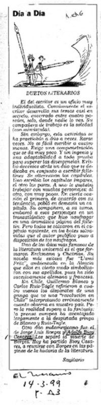 Duelos literarios Duelos literarios